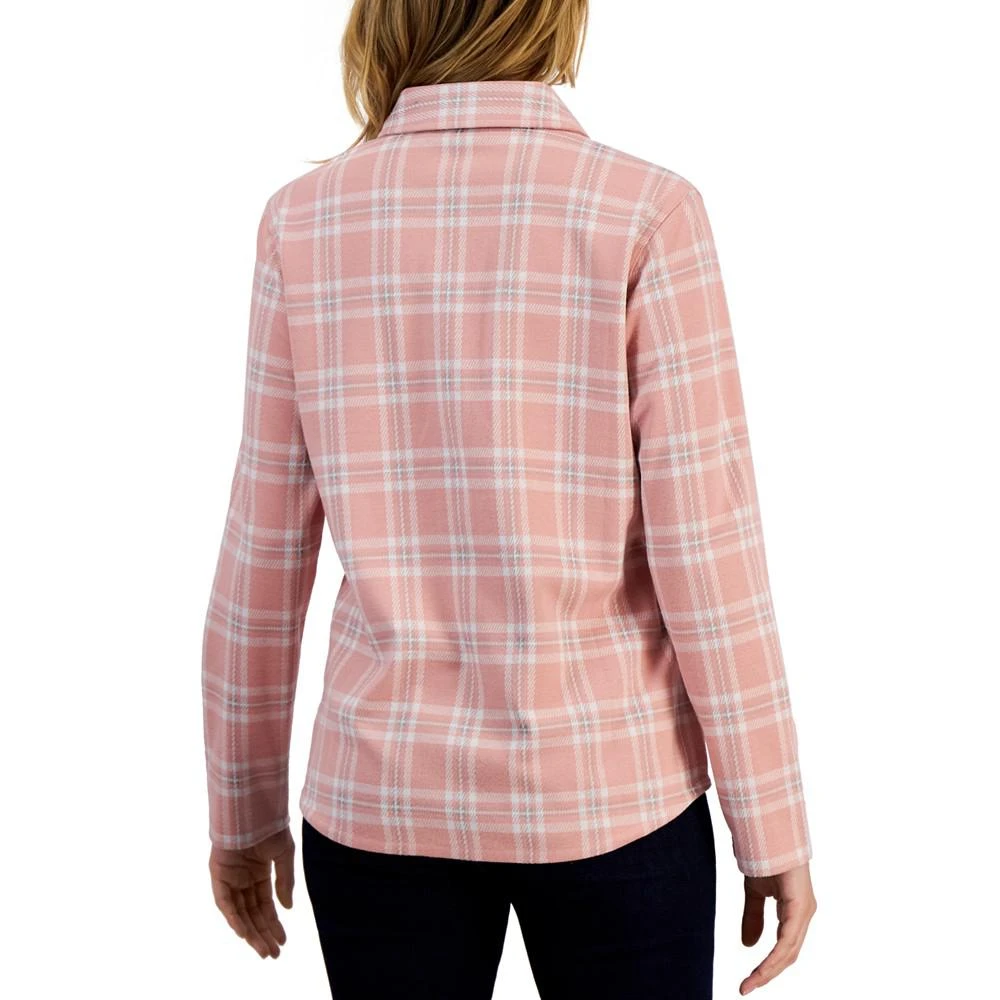 商品Tommy Hilfiger|Women's Collared Plaid Shirt Jacket,价格¥731,第2张图片详细描述