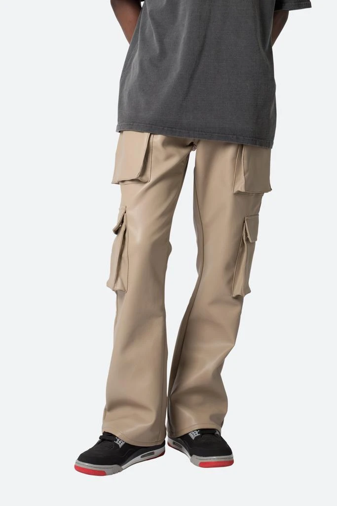 商品MNML|Leather Double Snap Cargo Pants - Khaki,价格¥592,第2张图片详细描述