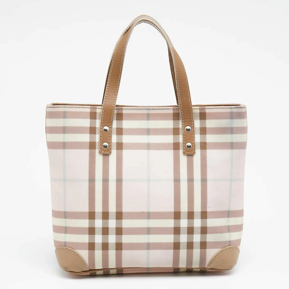 商品[二手商品] Burberry|Burberry Light Pink/Beige Nova Check Coated Canvas And Leather Tote,价格¥1271,第4张图片详细描述