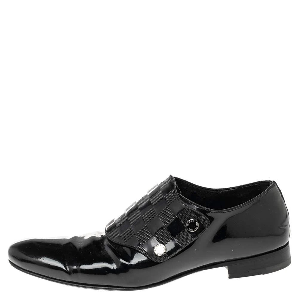 商品[二手商品] Louis Vuitton|Louis Vuitton Black Patent Leather Monk Strap Loafers Size 42 ,价格¥2289,第2张图片详细描述