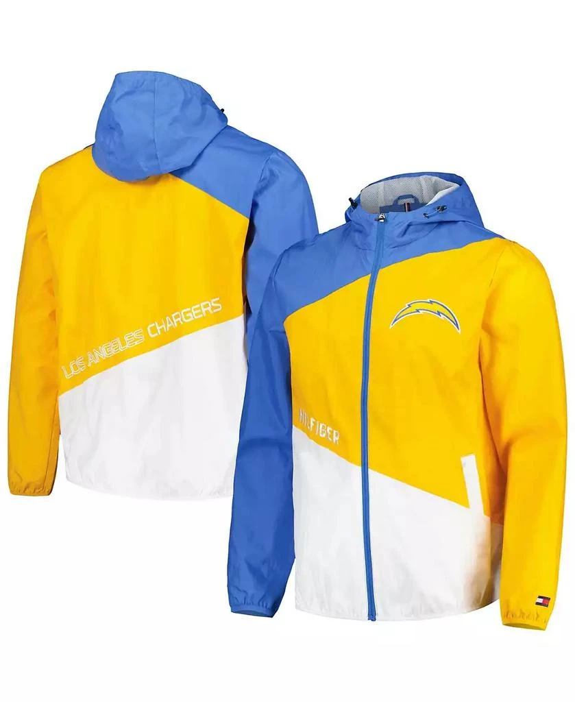 商品Tommy Hilfiger|Men's Powder Blue, Gold Los Angeles Chargers Bill Full-Zip Jacket,价格¥748,第1张图片