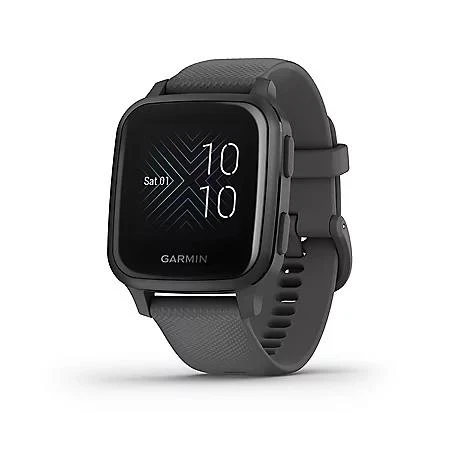 商品Garmin|Garmin Venu Sq - Slate Aluminum Bezel with Shadow Gray Case and Silicone Band,价格¥992,第1张图片