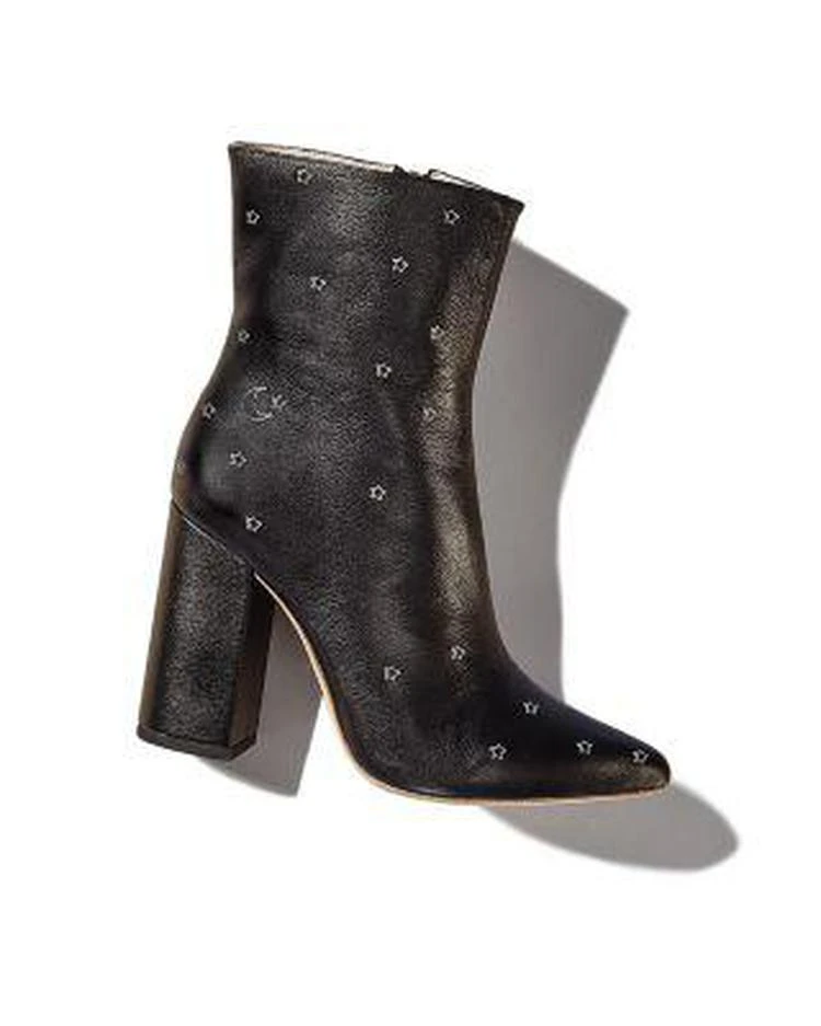 商品Raye|Women's Miles Leather Embroidered Star High-Heel Booties,价格¥1115,第5张图片详细描述