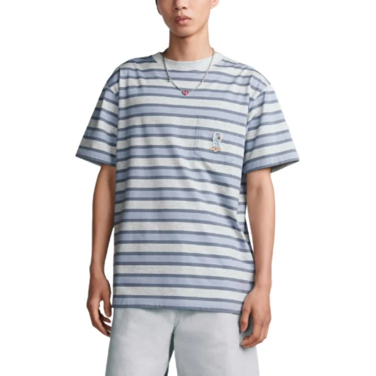 商品[国内直发] Dior|迪奥 SS24 条纹Logo贴标圆领宽松短袖T恤 男款 多色,价格¥4887,第5张图片详细描述