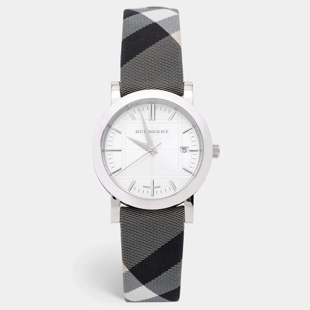 商品[二手商品] Burberry|Burberry Silver Stainless Steel Heritage Nova Check BU1378 Women's Wristwatch 38 mm,价格¥2583,第1张图片