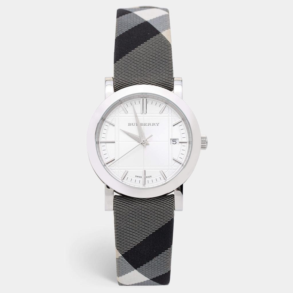 商品[二手商品] Burberry|Burberry Silver Stainless Steel Heritage Nova Check BU1378 Women's Wristwatch 38 mm,价格¥2523,第1张图片