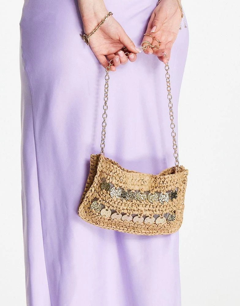 商品Topshop|Topshop metal straw mix shoulder bag,价格¥287,第2张图片详细描述
