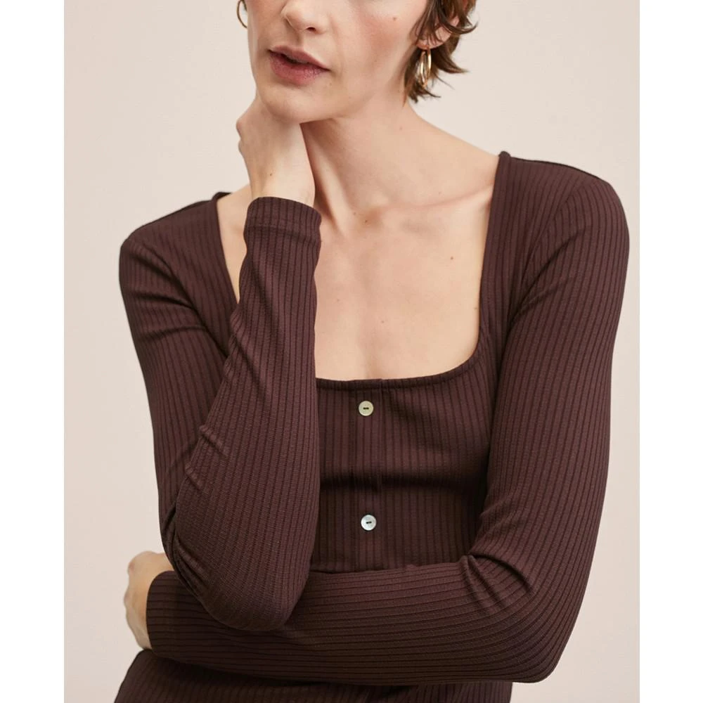 商品Mango|Women's Ribbed Knit Dress,价格¥193,第5张图片详细描述