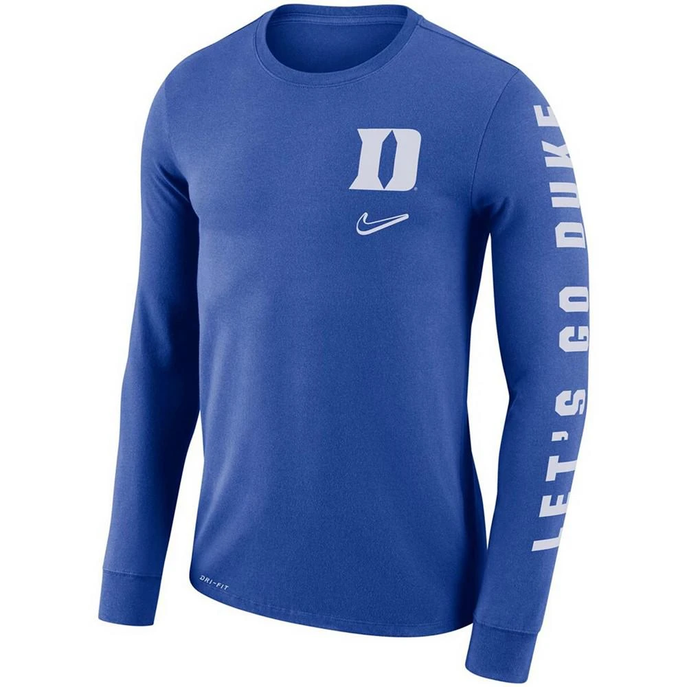 商品NIKE|Men's Royal Duke Blue Devils Local Mantra Performance Long Sleeve T-shirt,价格¥267,第2张图片详细描述