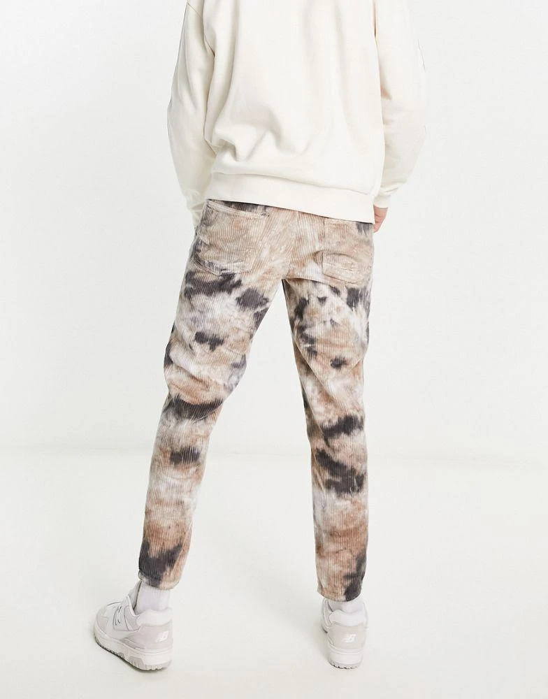 商品ASOS|ASOS DESIGN classic rigid jeans in corduroy with tie dye design,价格¥208,第2张图片详细描述