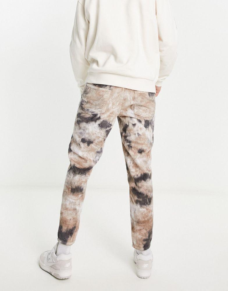 商品ASOS|ASOS DESIGN classic rigid jeans in corduroy with tie dye design,价格¥232,第4张图片详细描述