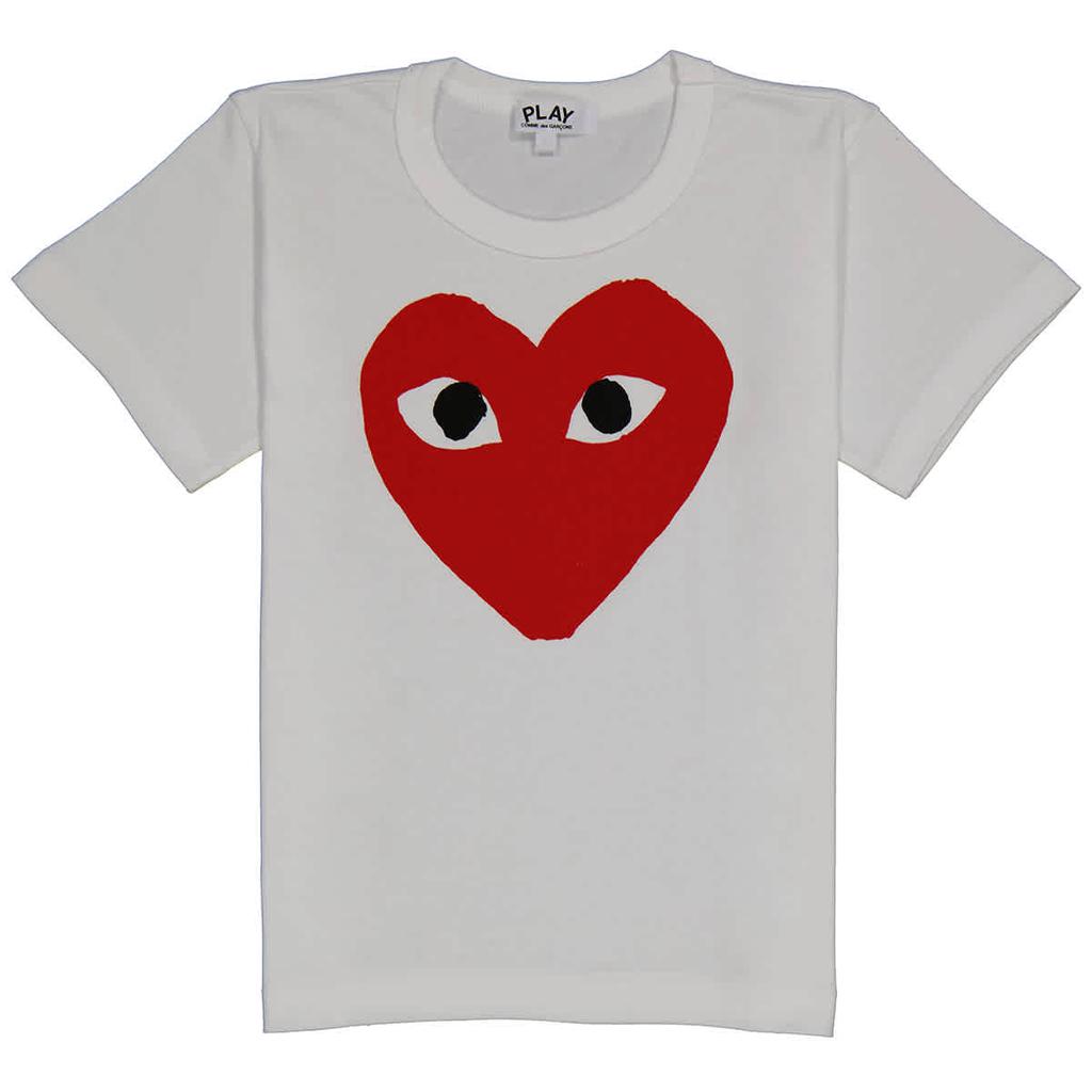 Comme Des Garcons Kids Short-sleeve Big Heart Print T-shirt, Size 6Y商品第1张图片规格展示