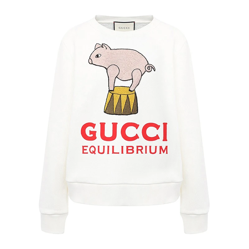 商品[国内直发] Gucci|GUCCI 古驰 女士白色棉质卫衣 623450-XJCRW-9095,价格¥7460,第1张图片