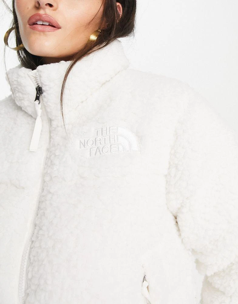 商品The North Face|The North Face Nuptse cropped high pile down jacket in cream,价格¥1332,第3张图片详细描述