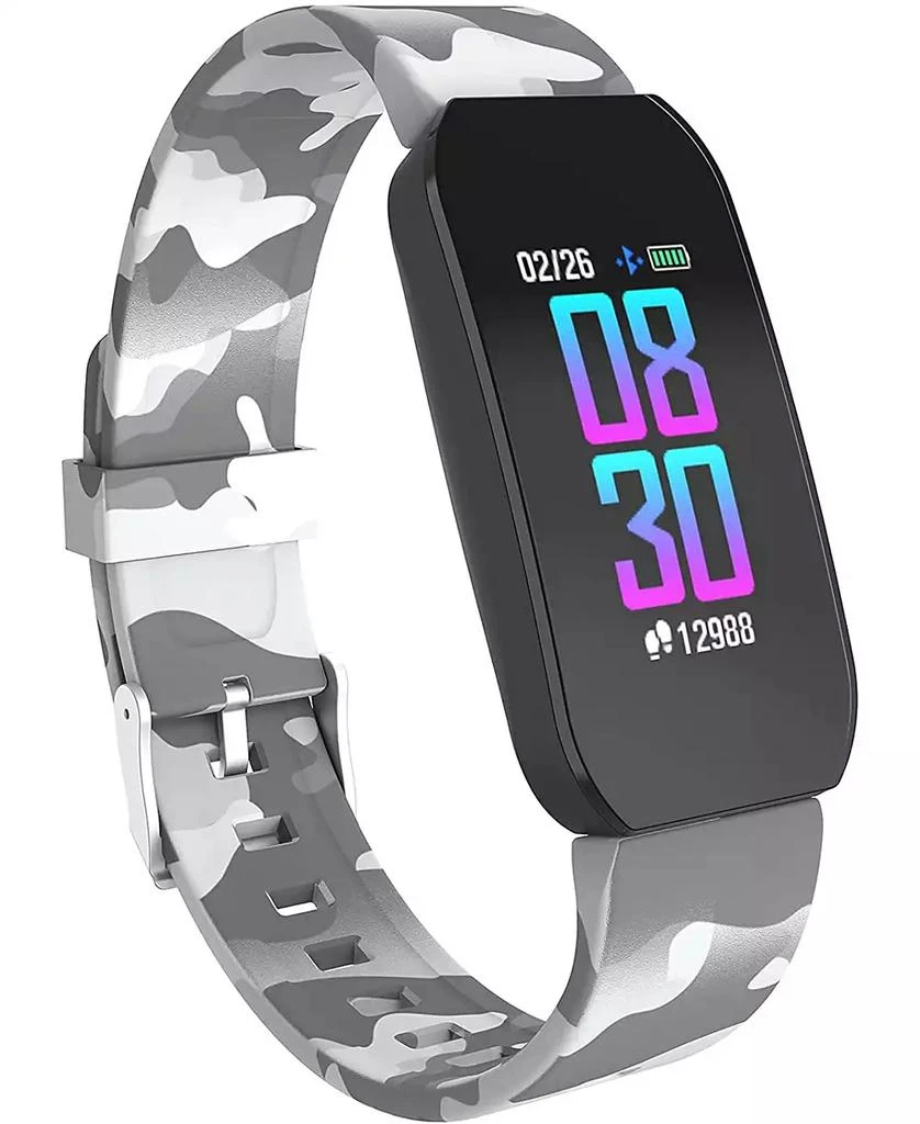 商品iTouch|Unisex Gray Camo Silicone Strap Active Smartwatch,价格¥195,第1张图片