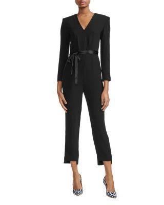 商品Maje|Pankok Cropped Step-Hem Jumpsuit,价格¥1320,第1张图片