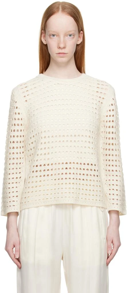 商品See by Chloé|Off-White Crocheted Sweater,价格¥2035,第1张图片