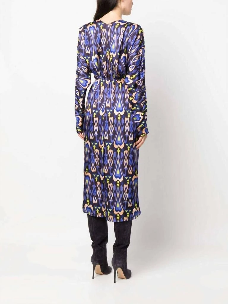 商品FORTE_FORTE|Northern Light Print Satin Dress In Night Fall,价格¥3820,第5张图片详细描述