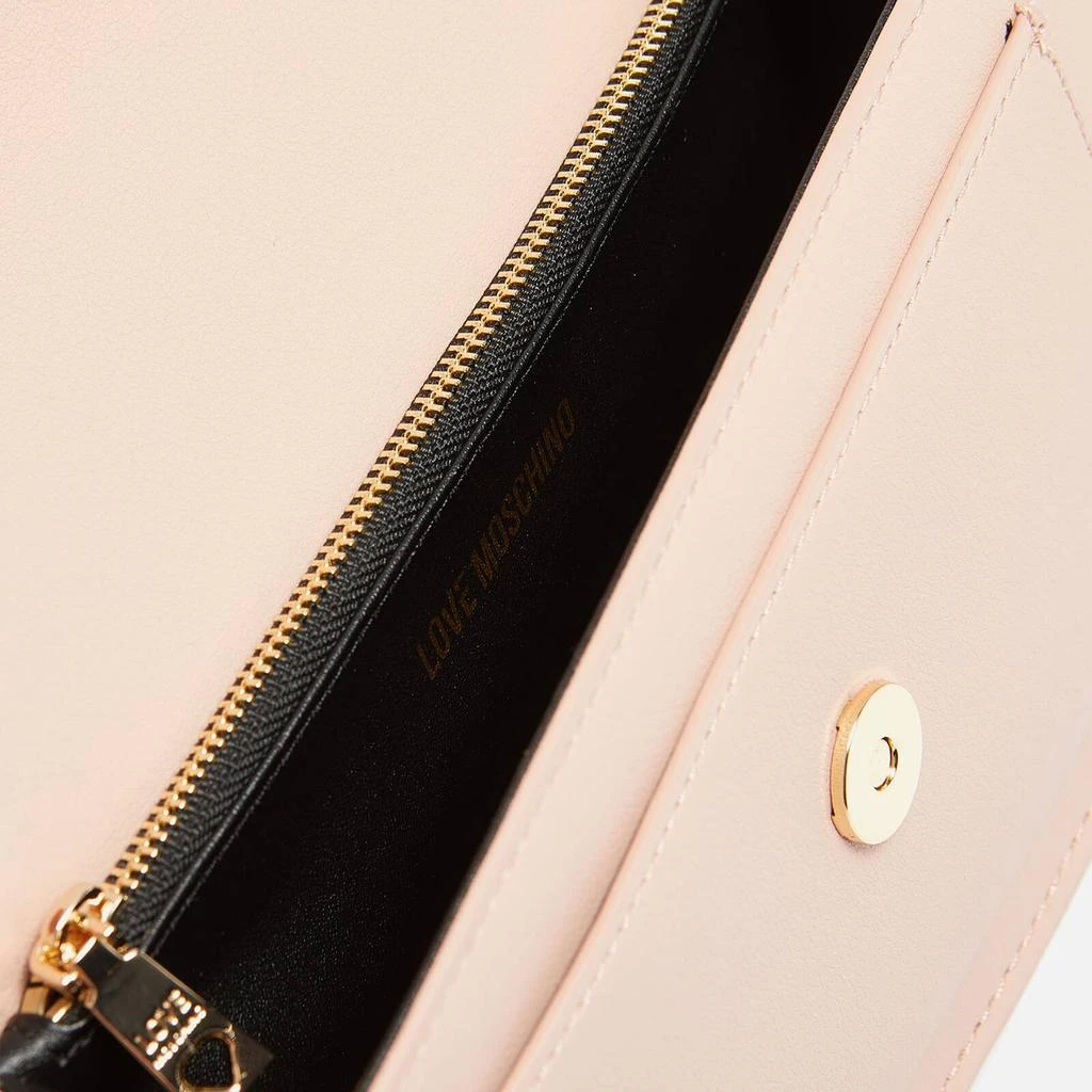 商品Love Moschino|Love Moschino Women's Heart Logo Flap Cross Body Bag - Pink,价格¥761,第3张图片详细描述