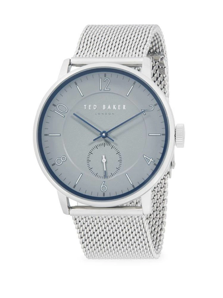 商品Ted Baker London|Chronograph Stainless Steel Mesh Bracelet Strap Watch,价格¥698,第1张图片