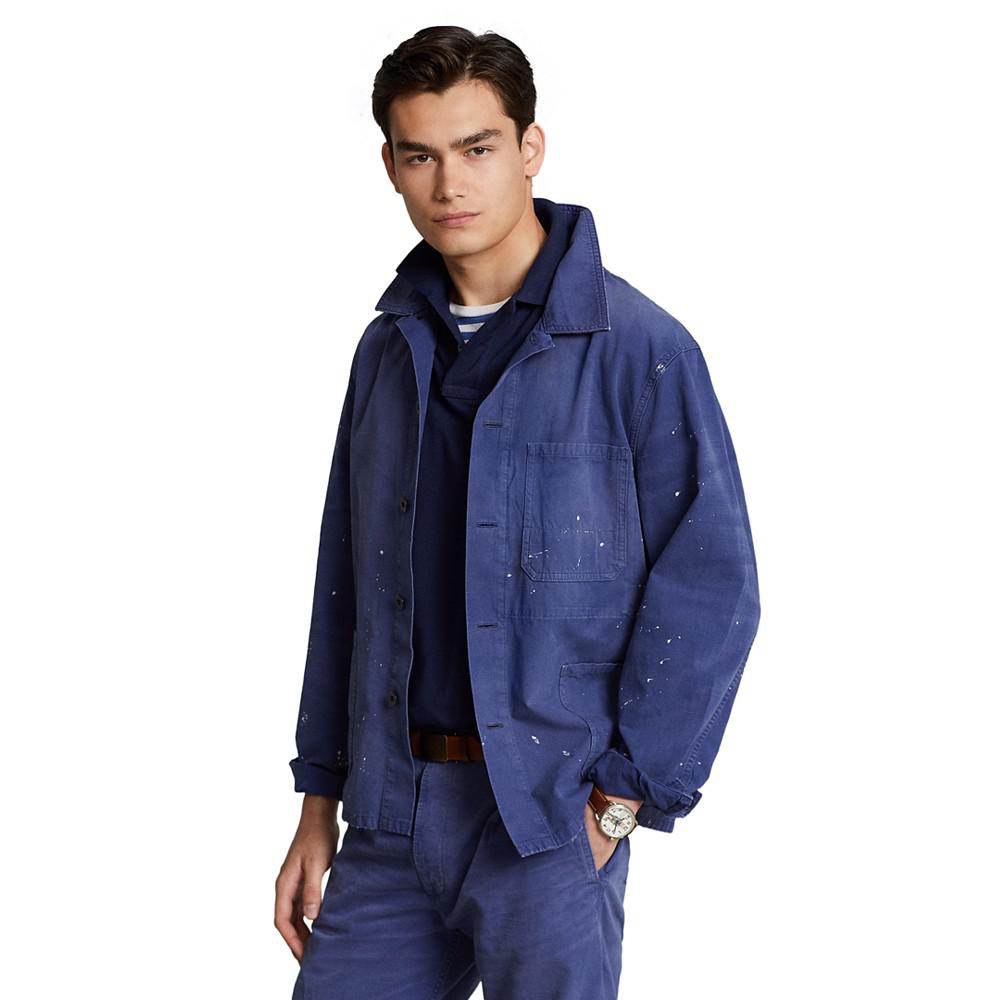 Men's Distressed Denim Chore Jacket商品第3张图片规格展示
