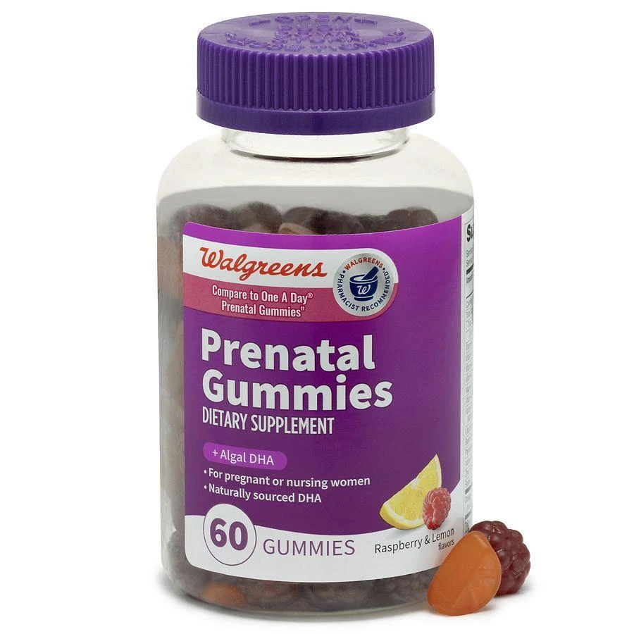 商品Walgreens|Prenatal Gummies (30 days) Raspberry & Lemon,价格¥108,第5张图片详细描述