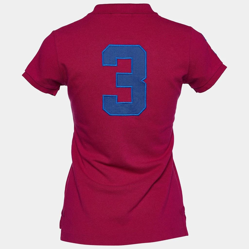 商品[二手商品] Ralph Lauren|Ralph Lauren Pink Logo Embroidered Cotton Pique Polo T-Shirt S,价格¥1009,第2张图片详细描述