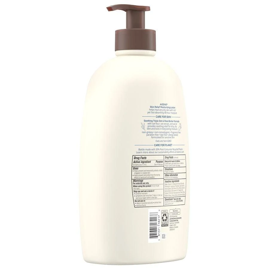 商品Aveeno|Skin Relief Moisturizing Lotion For Very Dry Skin Fragrance-Free,价格¥170,第2张图片详细描述