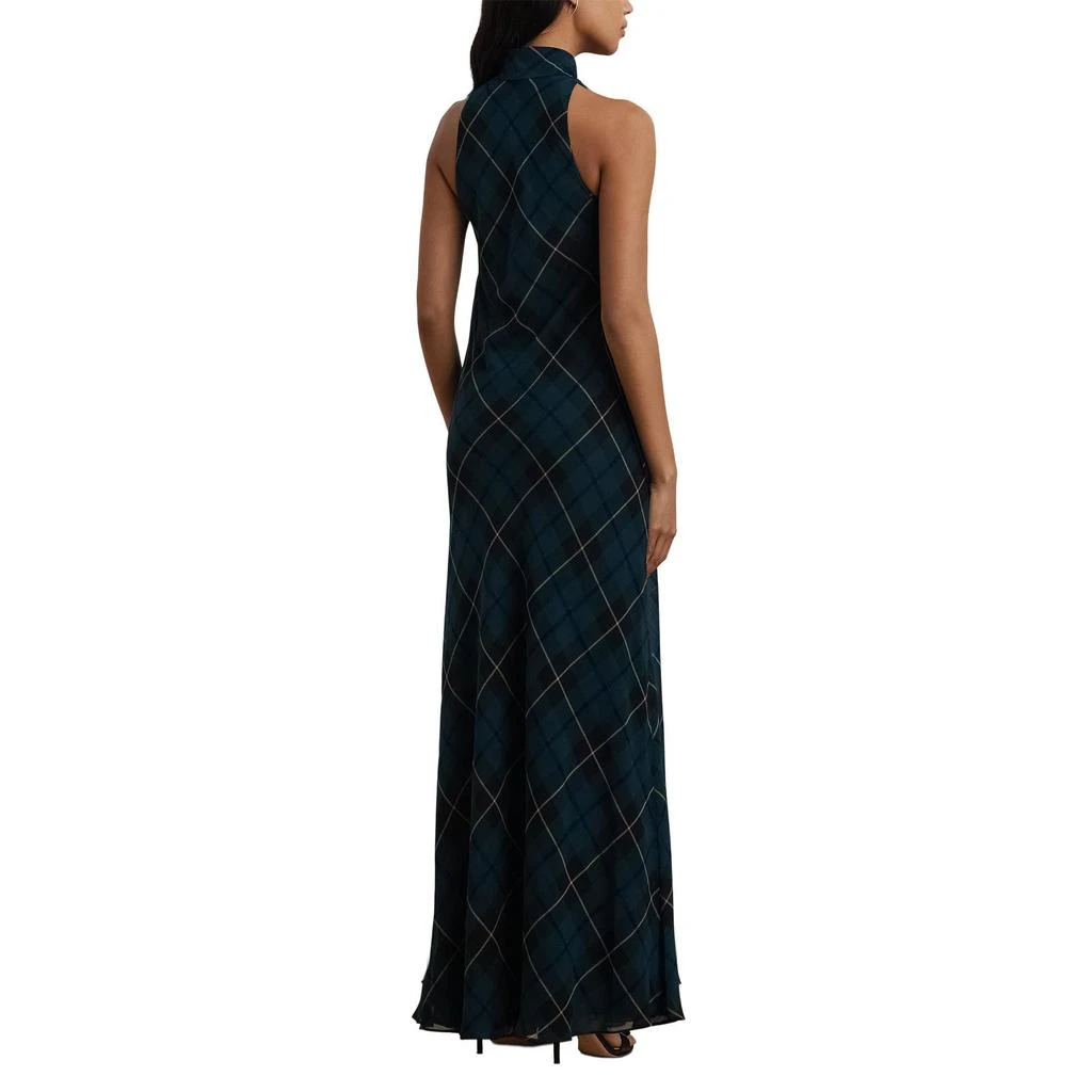 商品Ralph Lauren|Plaid Crinkle Georgette Tie-Neck Gown,价格¥2207,第2张图片详细描述