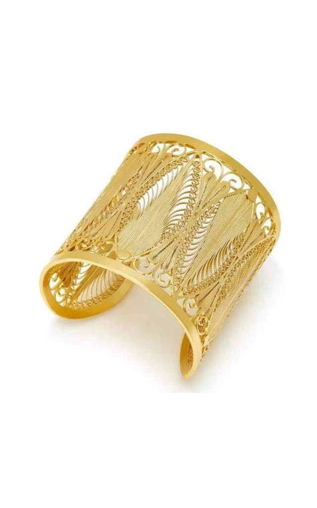 商品Mallarino|Fanny Sterling Silver And 24K Gold Vermeil Cuff Bracelet,价格¥6951,第1张图片