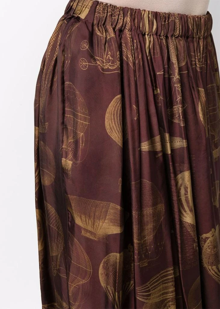 商品Uma Wang|Uma Wang Dark Red & Tan Gillian Skirt,价格¥4308,第4张图片详细描述