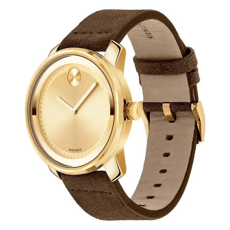 商品Movado|女士波特 麂皮腕带手表 43mm,价格¥3115,第2张图片详细描述