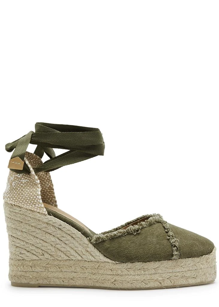 商品CASTAÑER|Clarina 100 canvas wedge platform espadrilles,价格¥1339,第1张图片