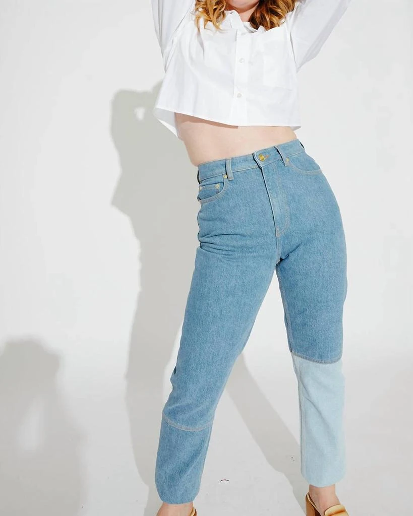 商品Ganni|Ganni - Cutline Denim Swigy Pants,价格¥1643,第5张图片详细描述