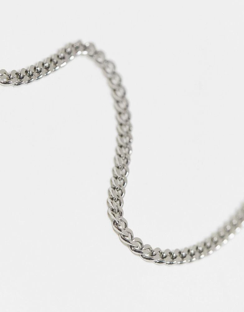 商品ASOS|ASOS DESIGN waterproof stainless steel necklace with mini cross pendant in silver,价格¥95,第3张图片详细描述
