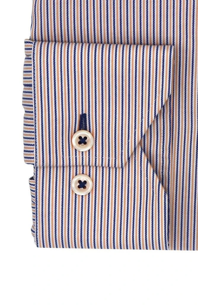 商品Lorenzo Uomo|Trim Fit Stripe Cotton Dress Shirt,价格¥378,第2张图片详细描述