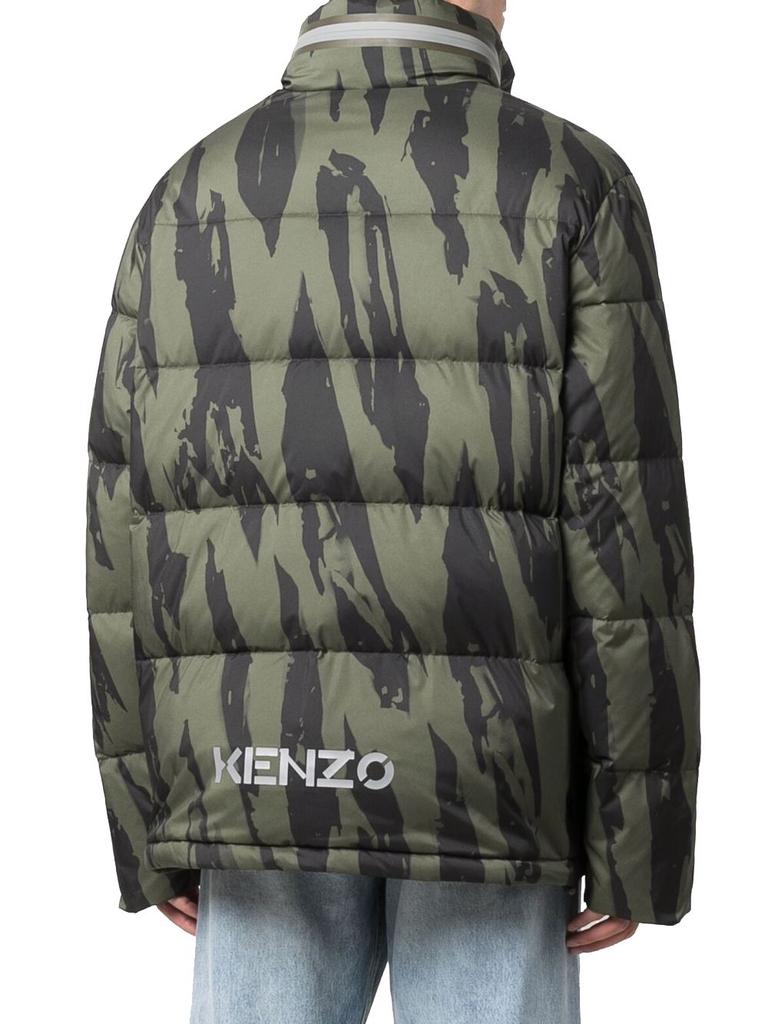 Kenzo Men's  Green Polyamide Down Jacket商品第2张图片规格展示
