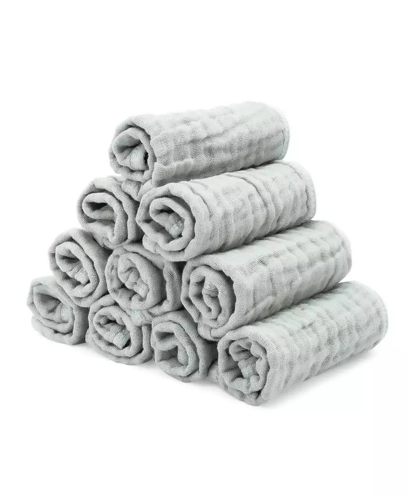 商品Comfy Cubs|Muslin Washcloths, Pack of 10 with Gift Box,价格¥184,第2张图片详细描述