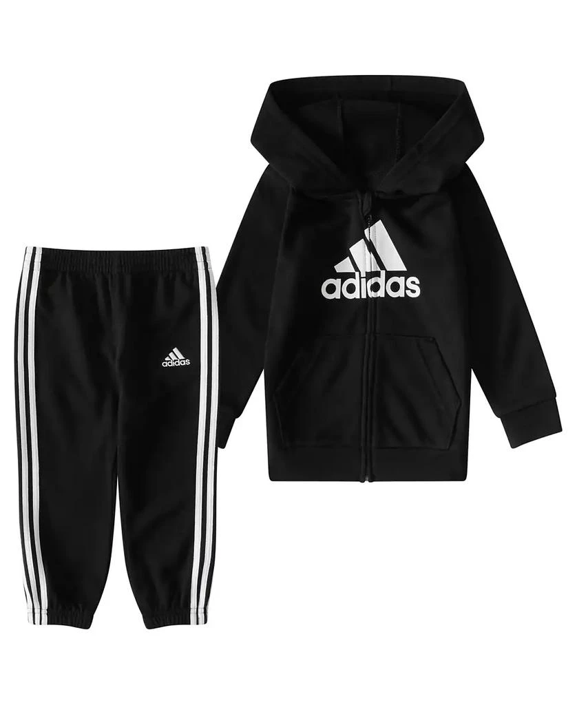 商品Adidas|Baby Boys Two-Piece Hooded Fleece Jacket Jogger Set,价格¥255,第1张图片