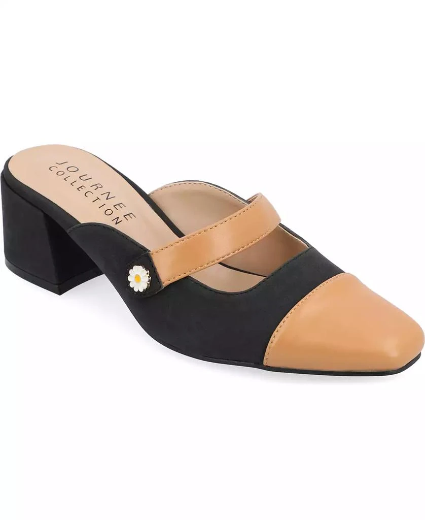 商品Journee Collection|Women's Dalla Block Heel Mary Jane Mules,价格¥242,第1张图片