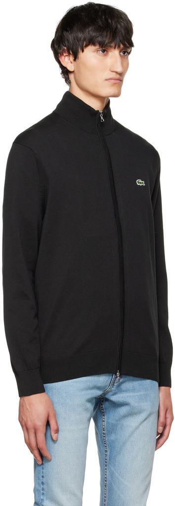 商品Lacoste|Black Zip-Up Sweater,价格¥577,第4张图片详细描述