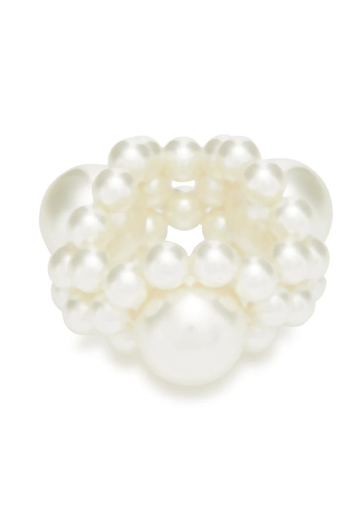 商品Simone Rocha|Daisy beaded faux pearl woggle,价格¥983,第1张图片