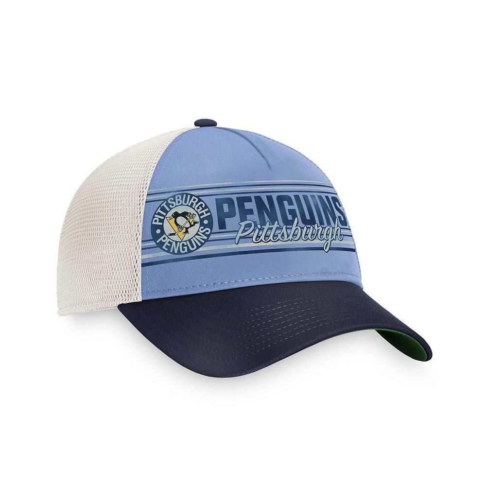商品Fanatics|Men's Branded Blue, Navy Pittsburgh Penguins True Classic Retro Trucker Snapback Hat,价格¥173,第5张图片详细描述