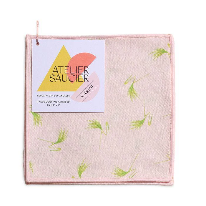 商品ATELIER SAUCIER|Flamingo Pin Cocktail Napkins, Set of 4,价格¥270,第1张图片