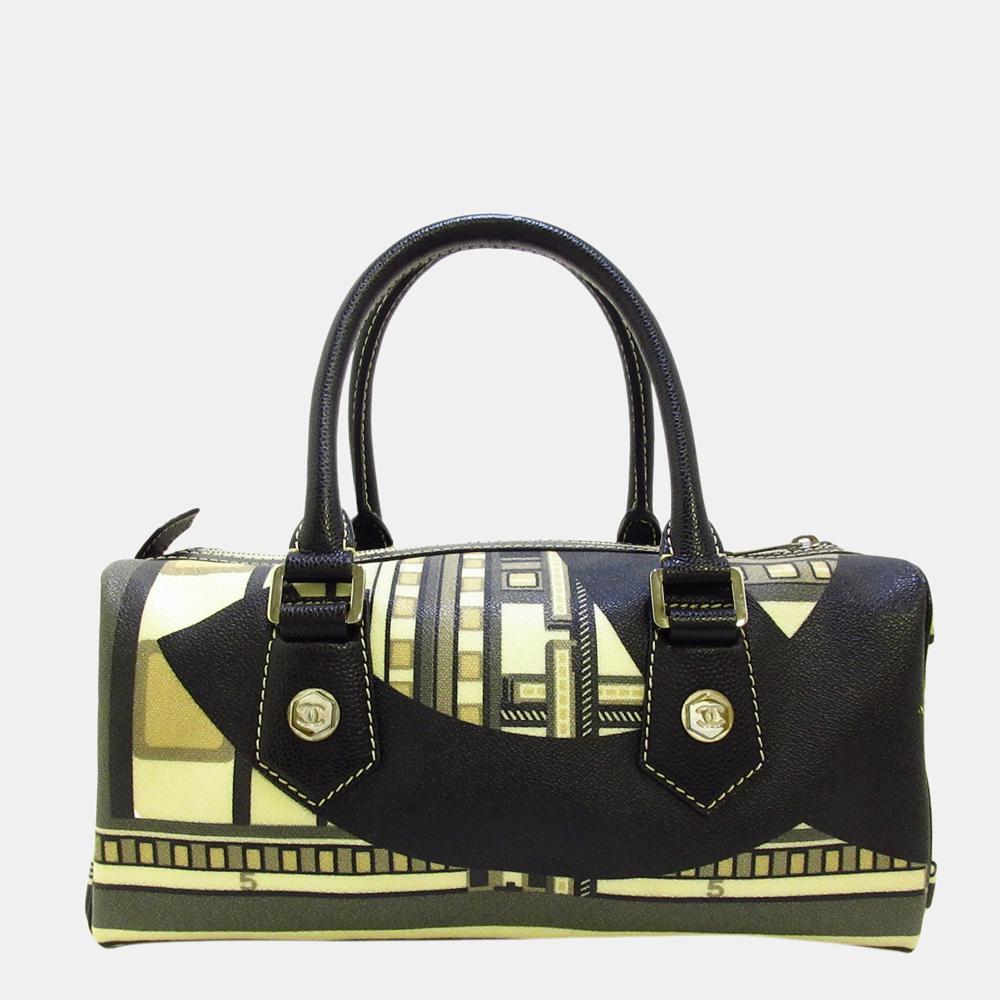 商品[二手商品] Chanel|Chanel Yellow Le Train Boston Bag,价格¥7413,第5张图片详细描述