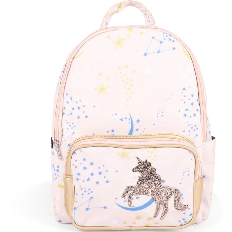 商品Caramel & Cie|Constellation backpack and glittery wallet set in light pink and purple,价格¥1070,第2张图片详细描述