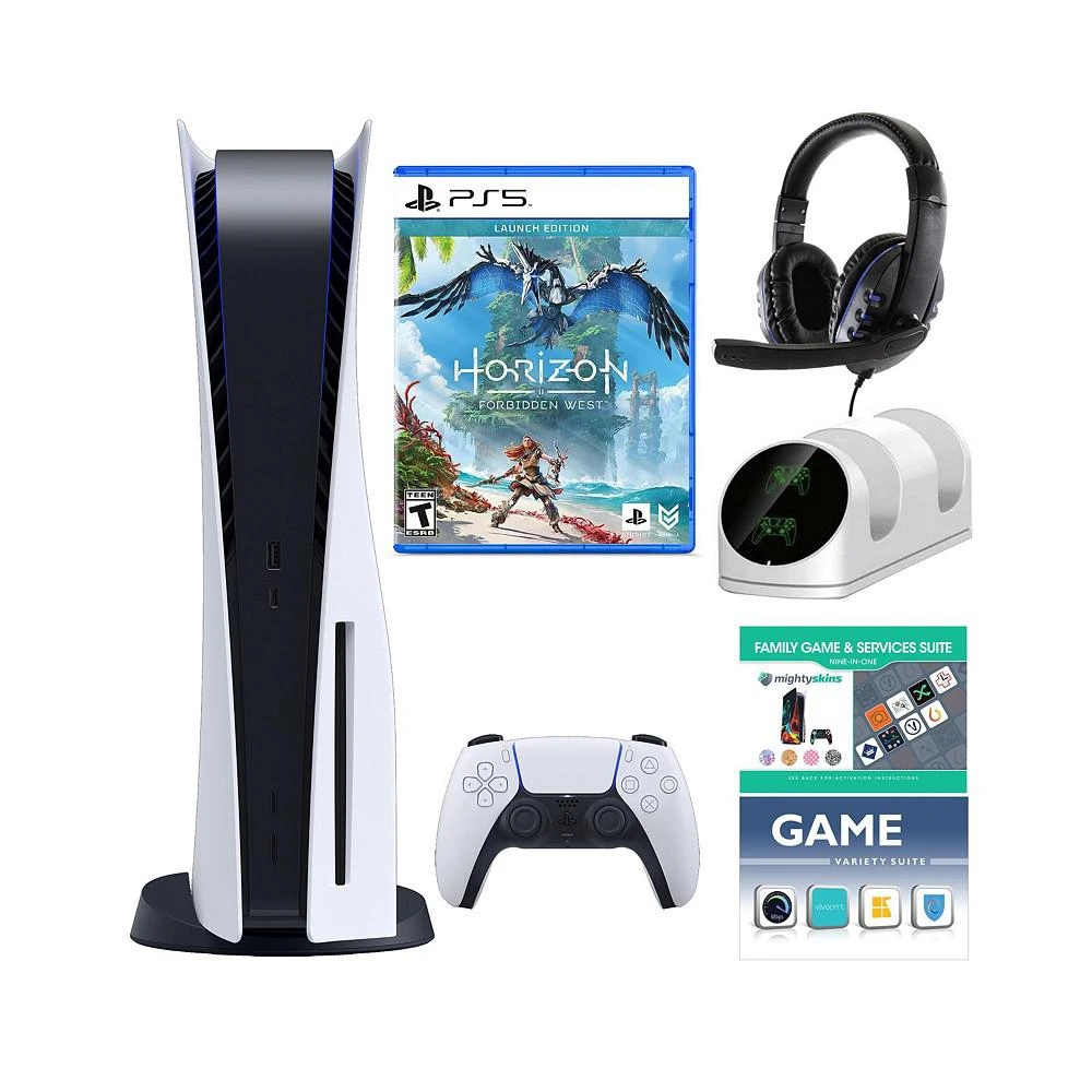 商品Playstation|5 Console with Forbidden West Game, Accessories Kit and 2 Vouchers,价格¥6728,第1张图片