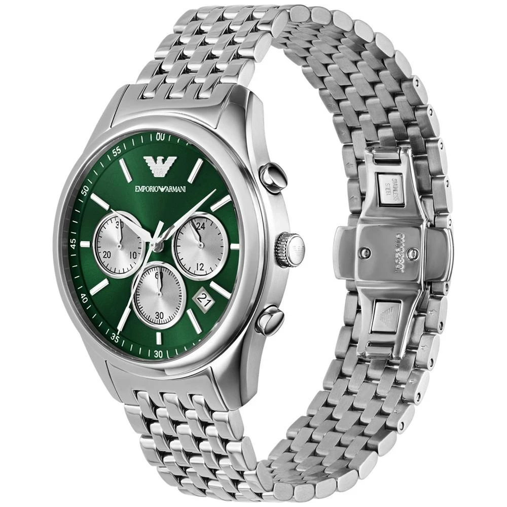 商品Emporio Armani|Men's Chronograph Stainless Steel Bracelet Watch 41mm,价格¥2388,第4张图片详细描述
