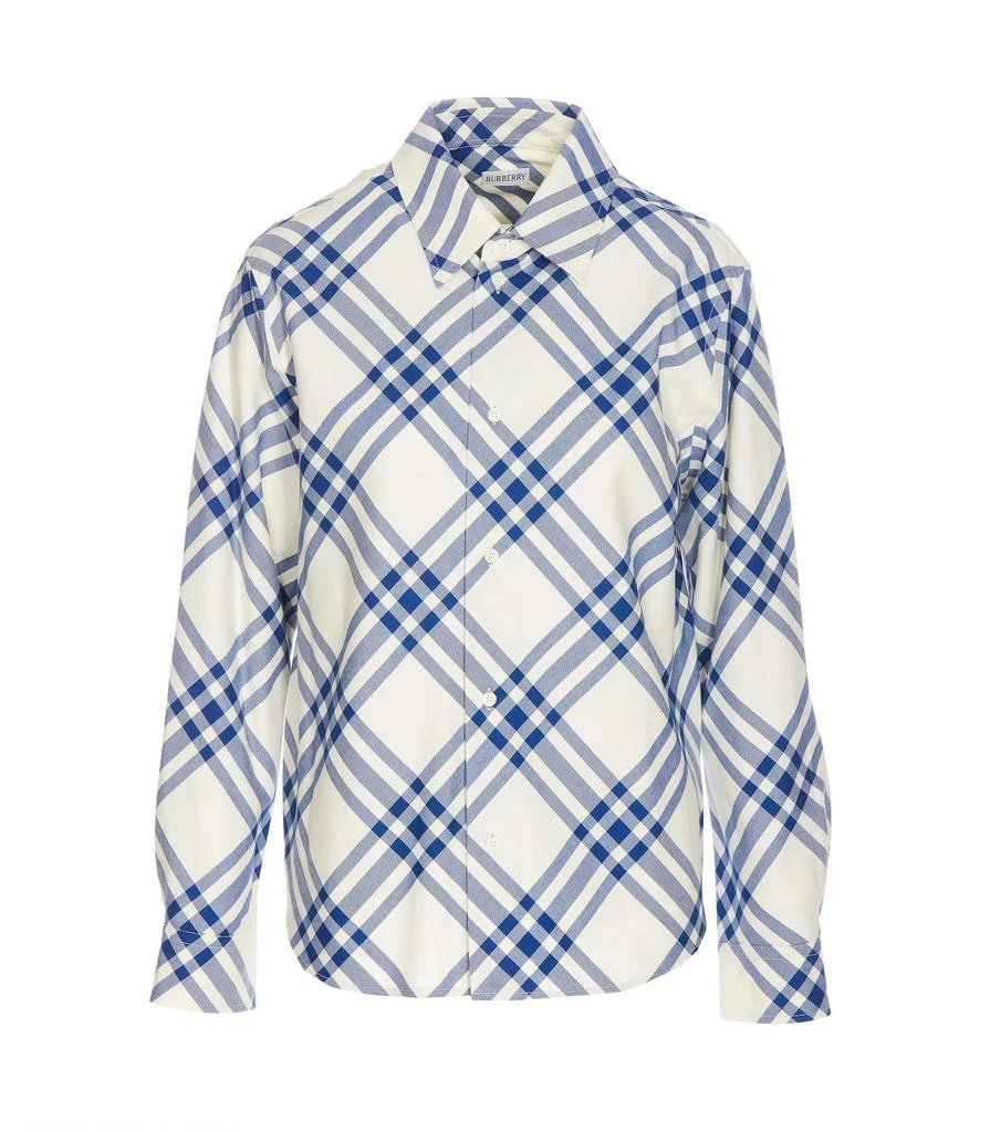 商品Burberry|Burberry Checked Long Sleeved Buttoned Shirt,价格¥6038,第1张图片