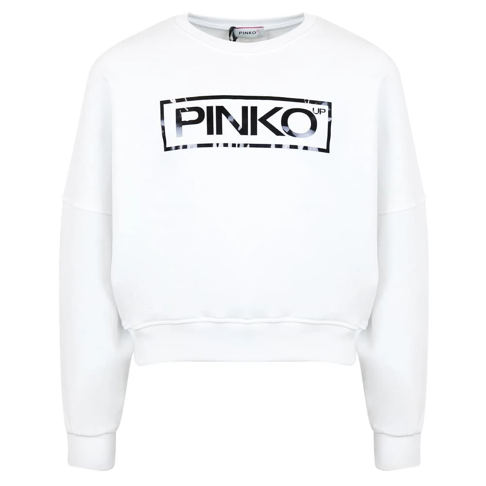 商品PINKO|White Logo Sweatshirt,价格¥151,第1张图片